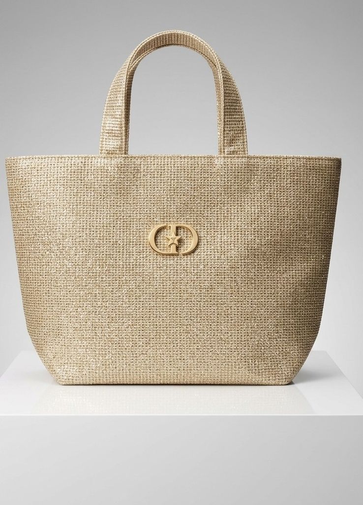 DIOR STRAW TOTE BAG 
