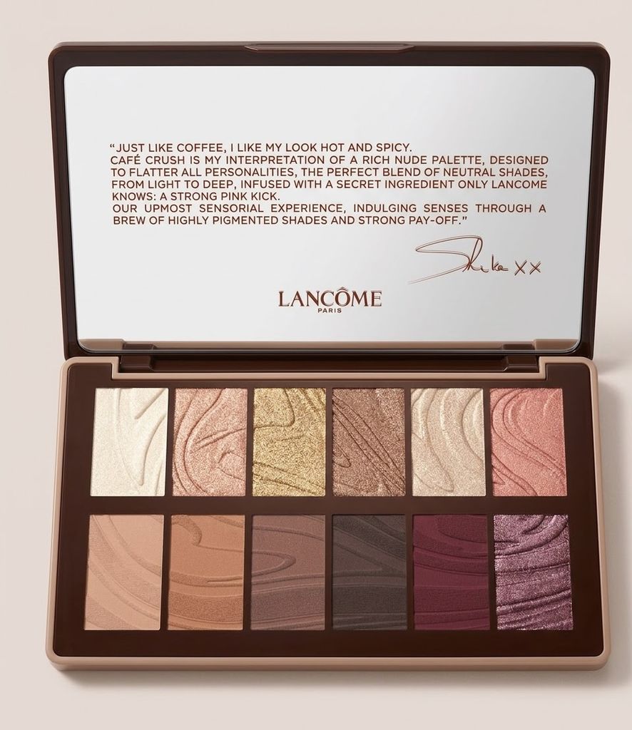 Limited Edition Lancome xSheika Daley Idole café crush Eye shadow palette