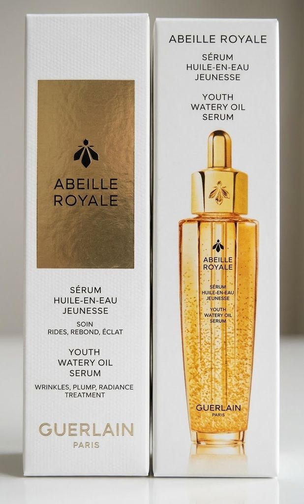  Shopee (52) Shop now  Guerlain Abeille Royale Youth Watery Oil Serum 50ml ₱5,200  Shopee (1k+) Shop now  Guerlain Abeille Royale Lotion 150ml ₱4,019  Shopee (1k+) Shop now  Guerlain Abeille Royale Youth Watery Oil Serum 15ML ₱3,800  Rustan's Free Shop now  Guerlain Abeille Royale Advanced Youth Watery Oil 30ml/50ml ₱2,831  Lazada Philippines Free Shop now  GUERLAIN Abeille Royale Fortifying Lotion 300ml ₱5,489  Shopee (1k+) Shop now  GUERLAIN Abeille Royale Youth Watery Oil Serum (50ml) ₱5,181  Lazada Philippines Free Shop now AI Overview  The selected region shows the outer packaging box of the Guerlain Abeille Royale Youth Watery Oil Serum
